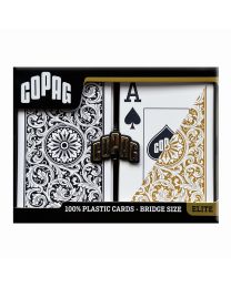COPAG PVC speelkaarten bridge zwart en goud