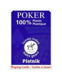 Plastic Poker Kaarten Piatnik Jumbo Index Blauw