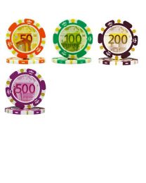 Euro ontwerp pokerchips