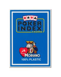 Poker index casino speelkaarten Modiano lichtblauw