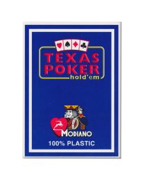 Plastic kaarten Modiano Texas Poker blauw