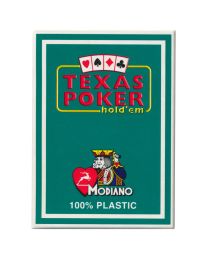 Plastic kaarten Modiano Texas Poker groen