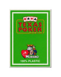 Plastic kaarten Modiano Texas Poker lichtgroen