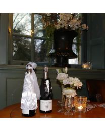 Bruid en Bruidegom champagneflessen covers