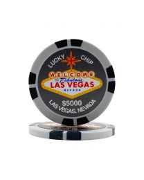 Welcome to Las Vegas $5000 Dollar Gray Magnetic Poker Chip