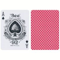 Bee playing cards rood
